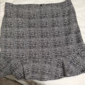 Banana Republic Black and White Checkered Mini Skirt